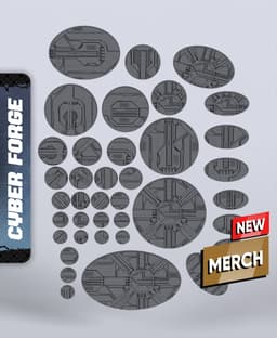HC2 Bases - With Free Cyberpunk Warhammer - 40k Sci-Fi Gift Ideas for RPG and Wargamers 3d model