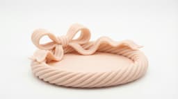 Coquette Bow Tray 3D Model - Romantic Catchall & Entryway Organizer 3d model
