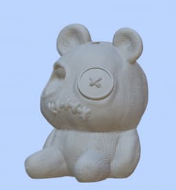 voodoo teddy bear keychain 3d model