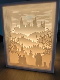 Harry Potter and The Philosopher's Stone Shadow Box Lamp 3d model