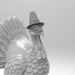 Classic Turkey Statue - Thanksgiving Holiday Decor 3d model
