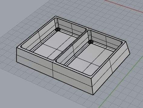 2D Wide Base Screw Tray, 3d model
