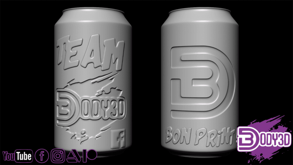 TEAM BODY3D Can - Suportless 3d model