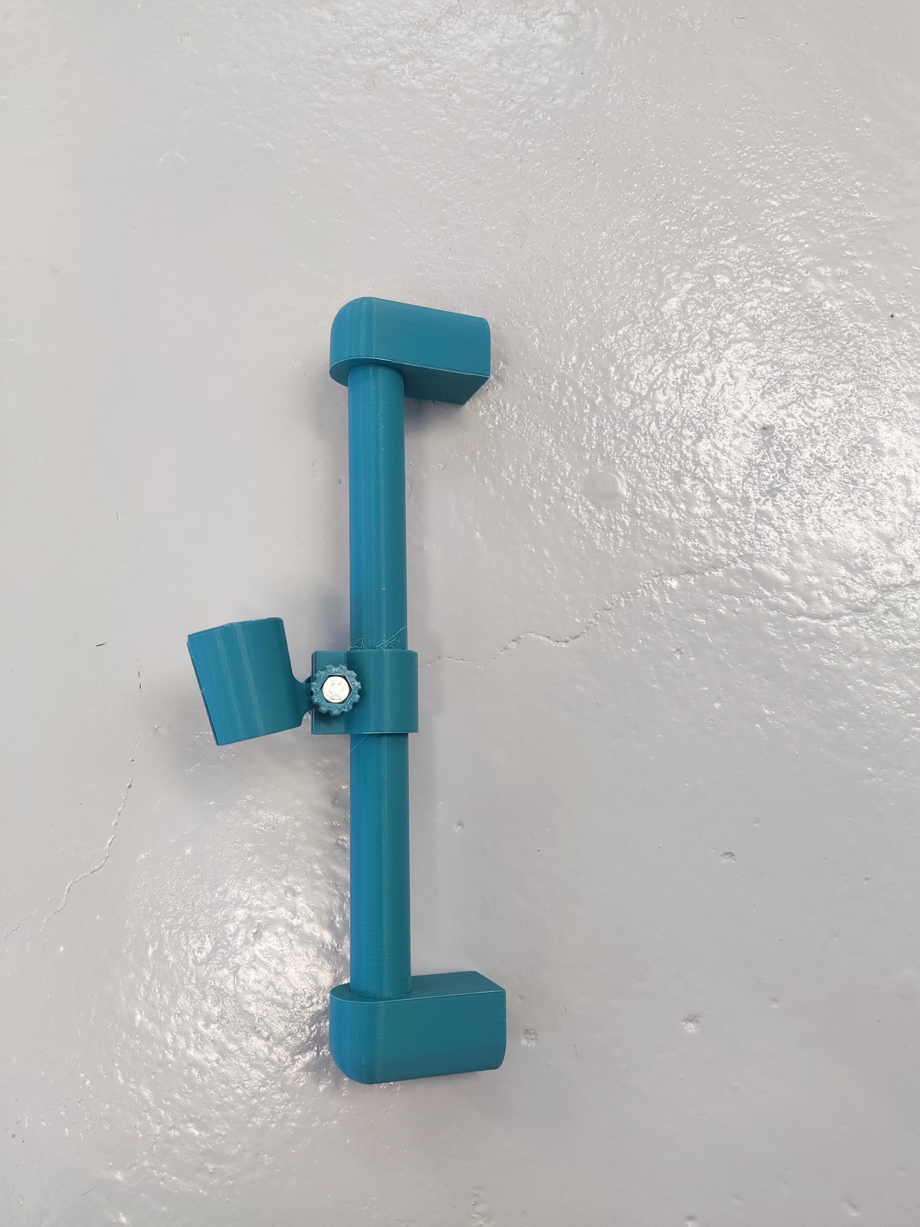 Shower riser rail and head holder.stl 3d model