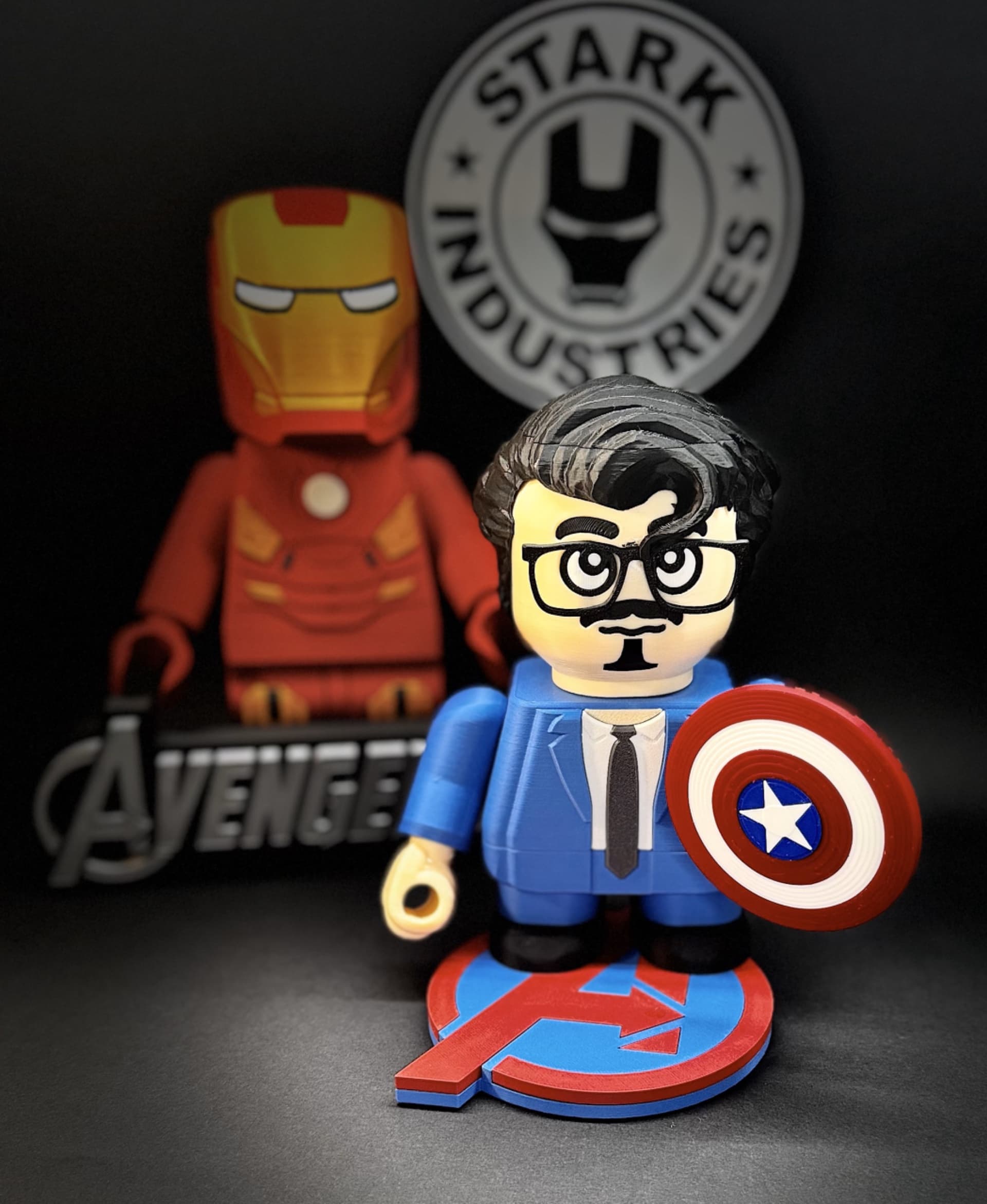 I am Iron Man! Tony Stchunk.
Donald Chunk, Chunkston Zeddmore, Superchunk hair mash up.
Follow for more mash ups and original makes of KitKiln Chunkable range of figures.