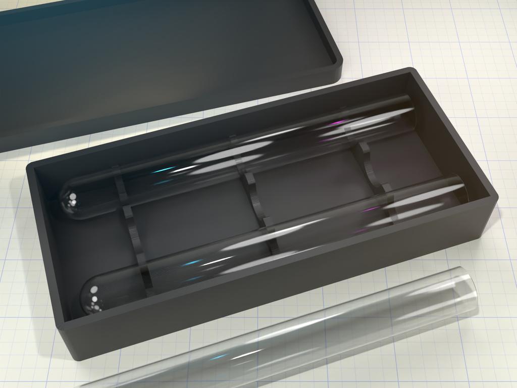 Horizontal Test Tube Holder Box 3d model
