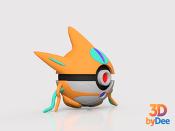Deoxys Attack Form Poke Ball 3d model