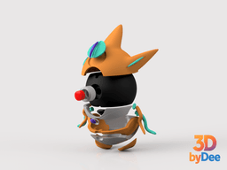 Deoxys Attack Form Poke Ball 3d model