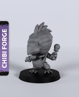 Male Birdfolk Bard - With Free Dragon - 5e DnD Inspired for RPG and Wargamers 3d model