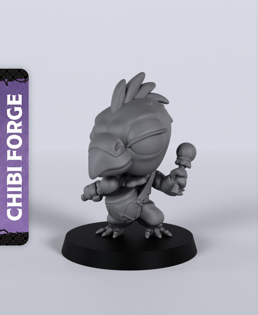 Male Birdfolk Bard - With Free Dragon - 5e DnD Inspired for RPG and Wargamers 3d model
