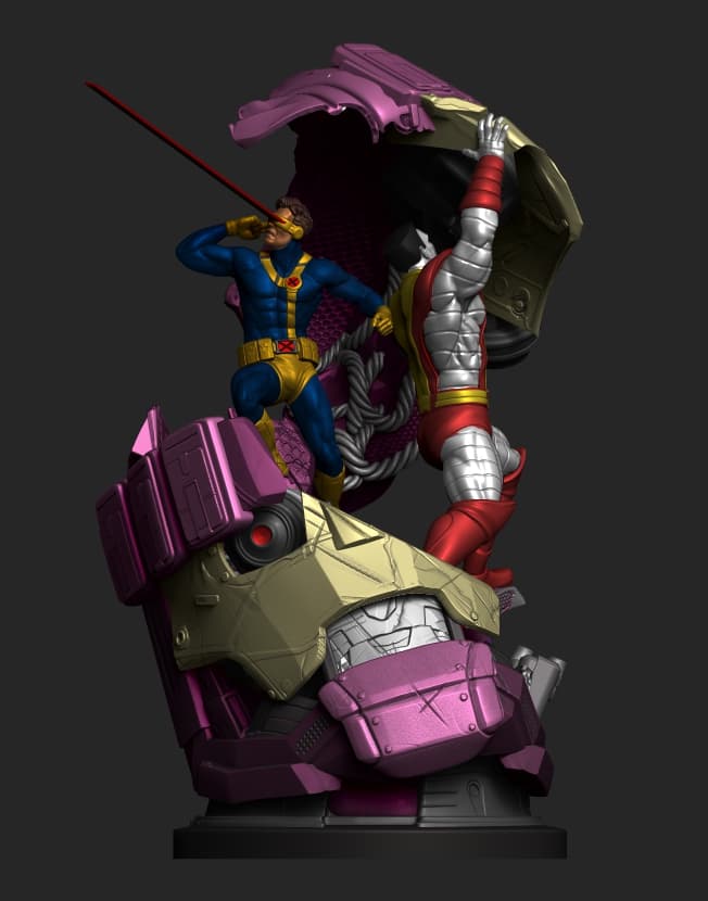 Cyclops-Colossus Statue 3d model