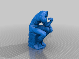 Ace Attorney thinker clock statue 3d model