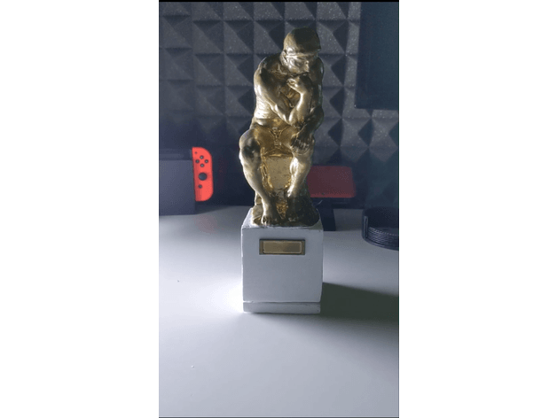 Ace Attorney thinker clock statue 3d model
