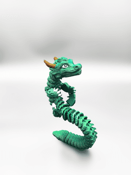 Chip, Wood Dragon - Articulated Dragon Snap-Flex Fidget (Tight Joints) 3d model