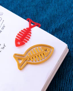 Fishbone Bookmark/Paperclip 3d model