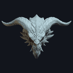 Dragon v6 Action Figure Head 3d model