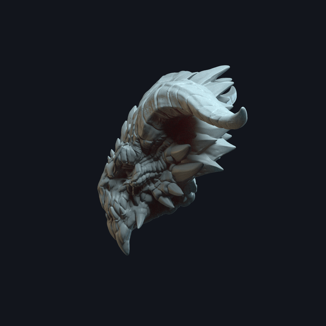 Dragon v6 Action Figure Head 3d model