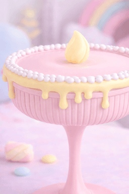 Kawaii Dessert Candle Cocktail Glass 3d model