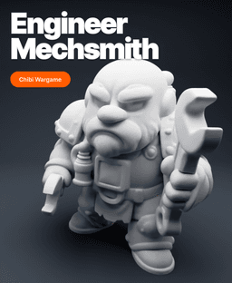 Engineer Mechsmith – Chibi Tech Support Miniature 3d model