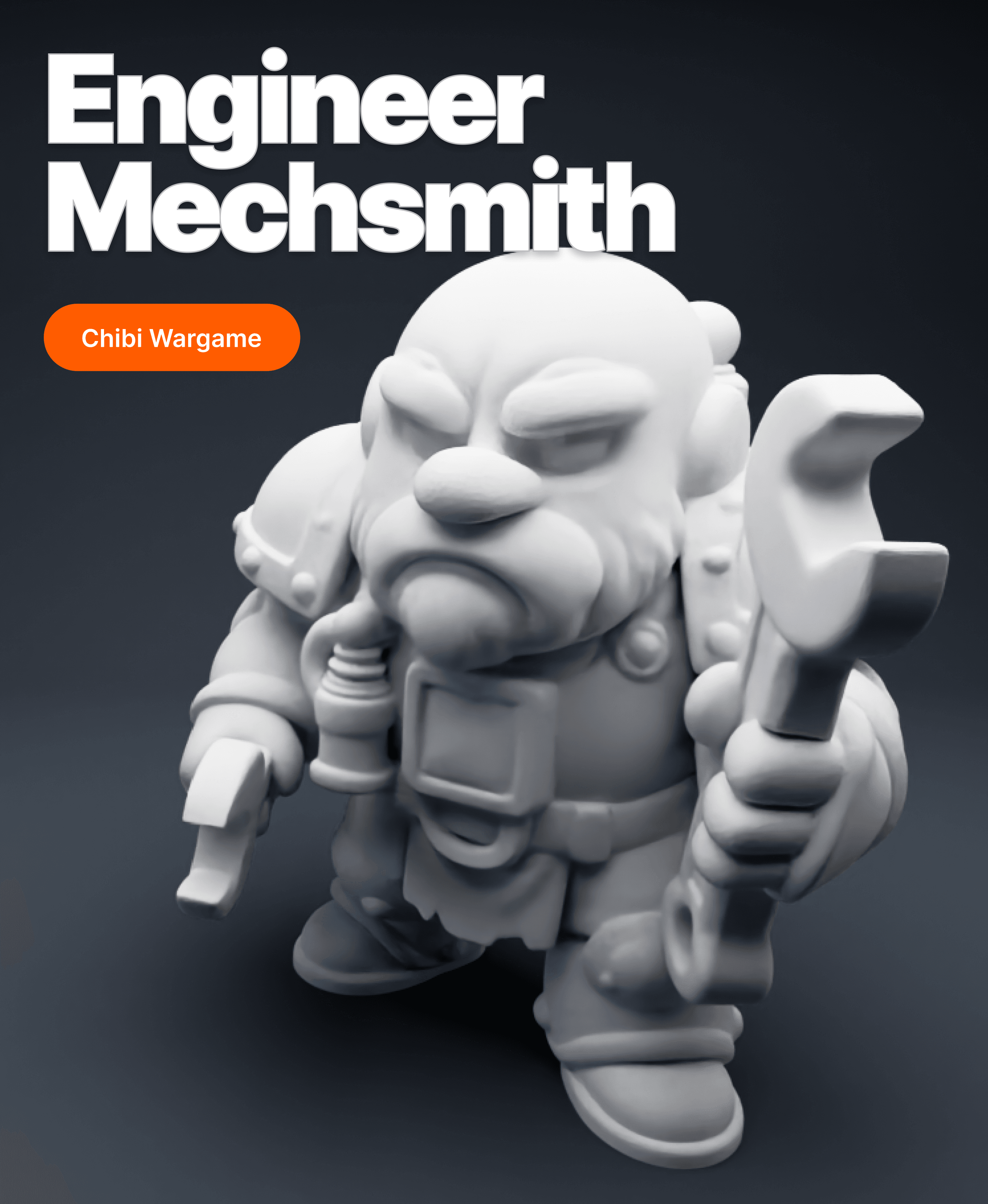 Engineer Mechsmith – Chibi Tech Support Miniature 3d model