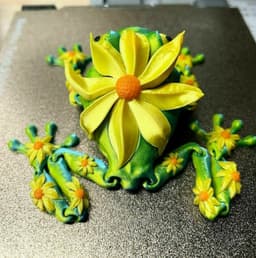 Flexi Articulated Flower Frog No support 3d model