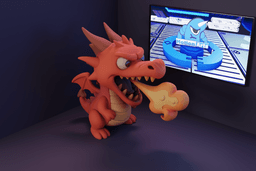 Dragão Cartoon Cuspindo Fogo.stl 3d model