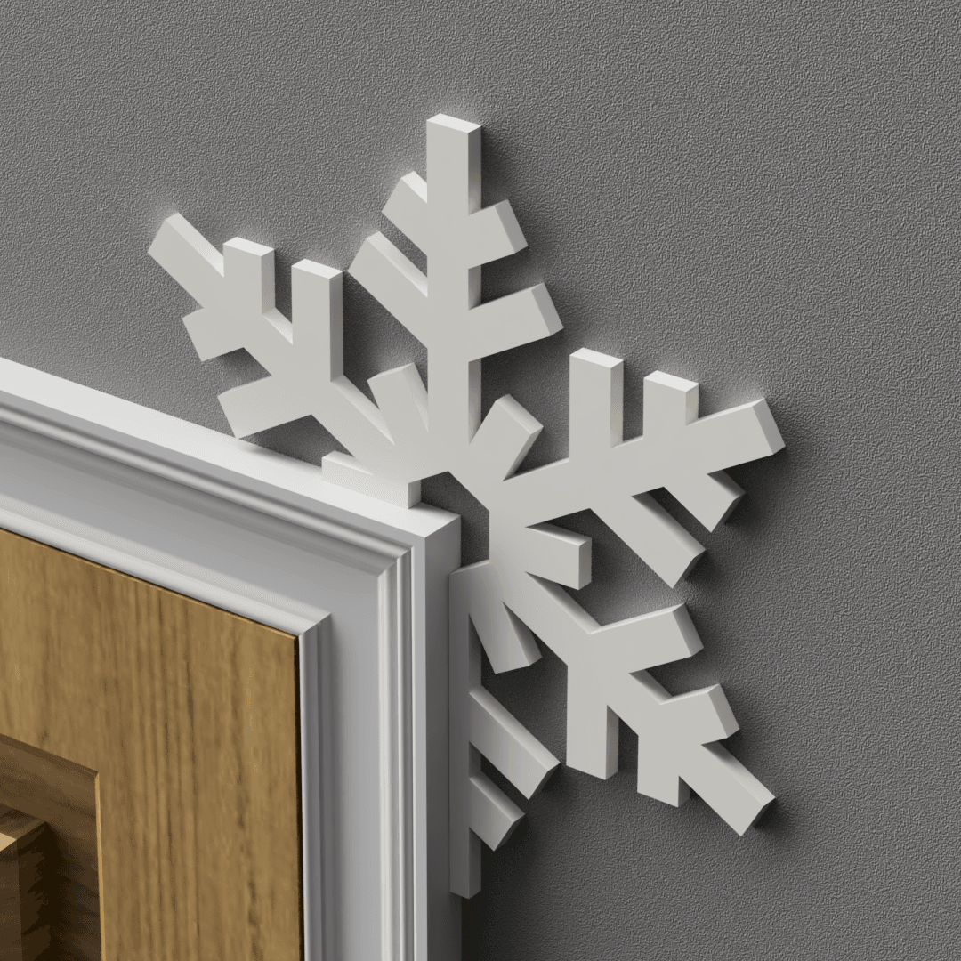 Snowflake Door Topper 3d model