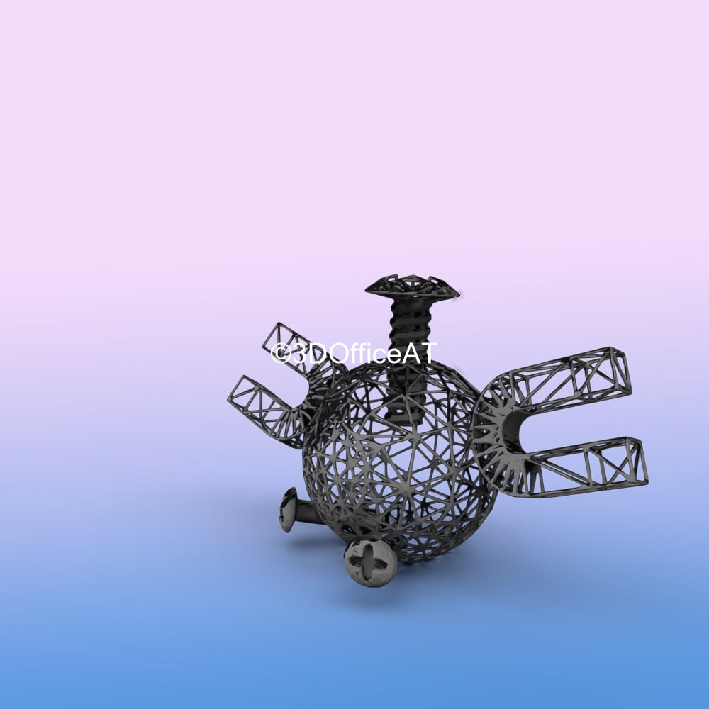 #081 Magnemite Pokemon Wiremon Figure 3d model
