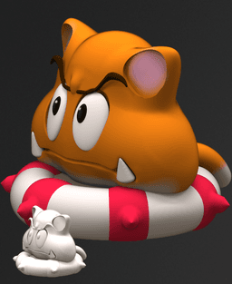 Summer Cat Goomba 3d model