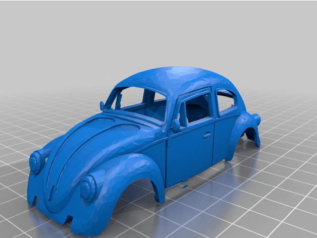 Beetle complete with engine 3d model
