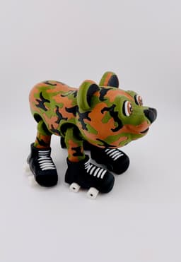 Camo Bears on Skates 3d model