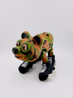 Camo Bears on Skates 3d model