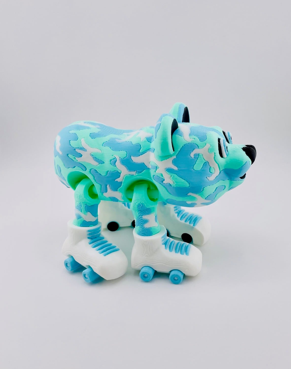 Camo Bears on Skates 3d model
