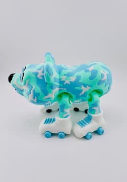 Camo Bears on Skates 3d model