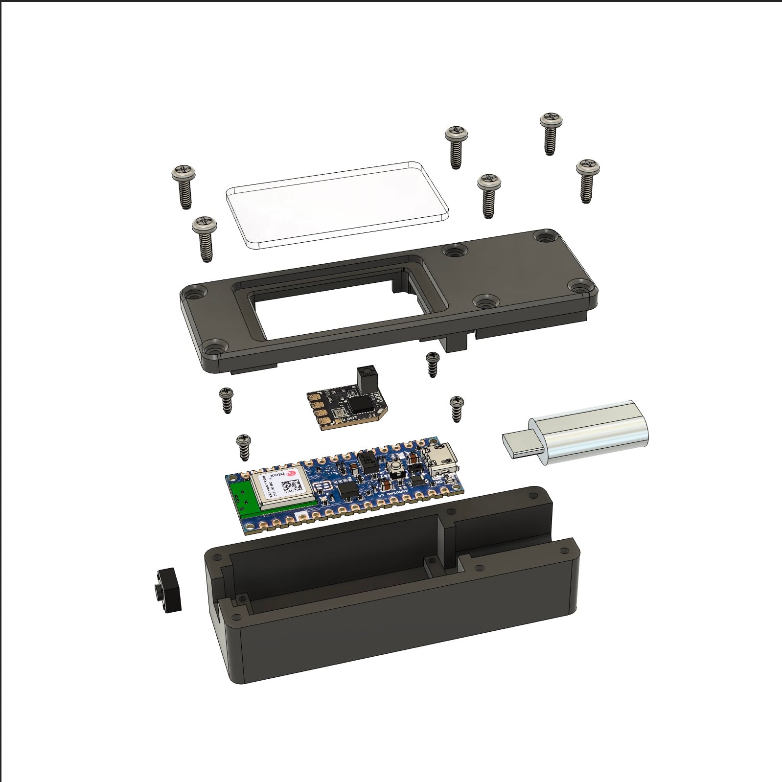 DIY Wireless RC Head Tracker Enclosure – Arduino Nano BLE 33 Case 3d model