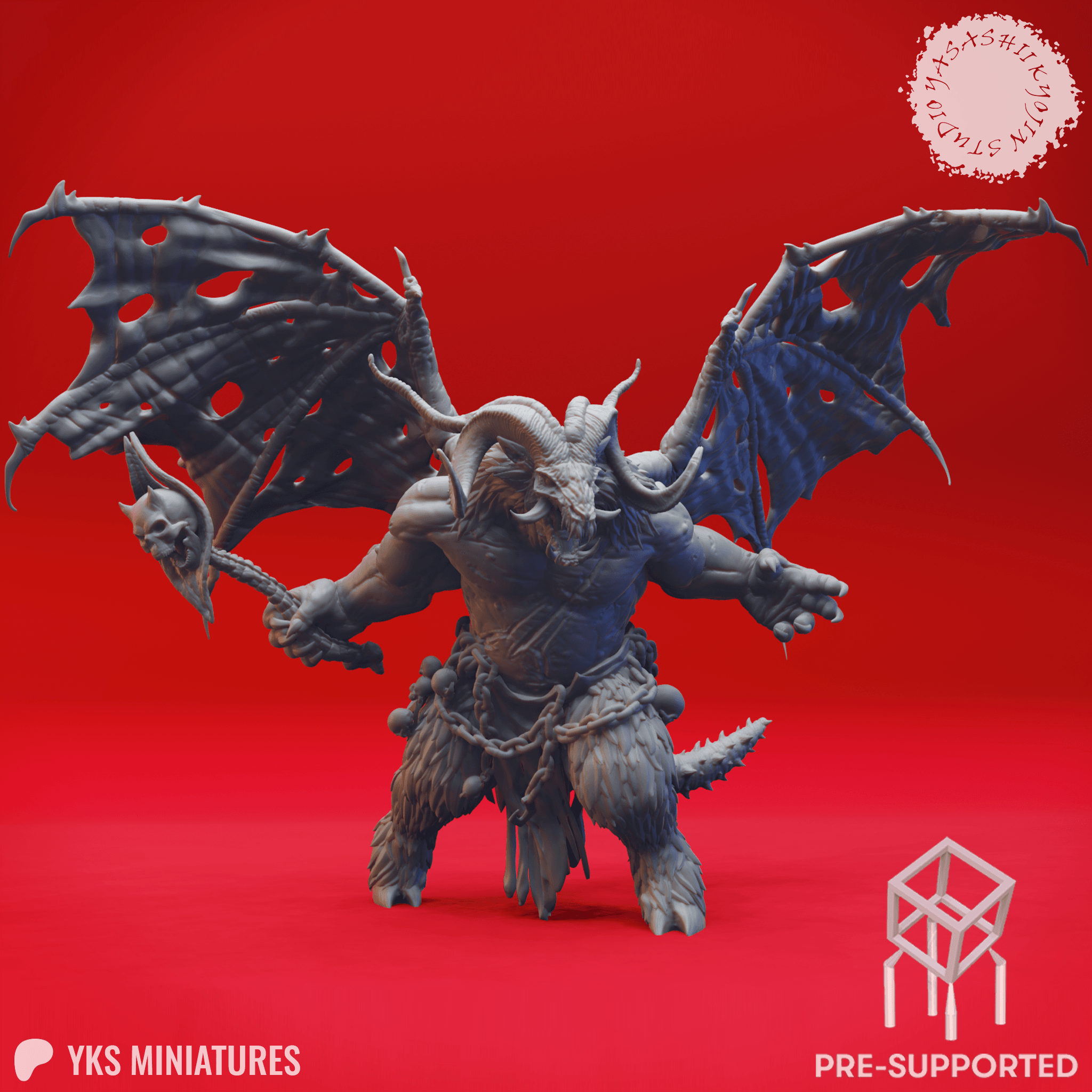 Orcus - The Demon Prince of Undeath - Tabletop Miniature (Pre-Supported) 3d model