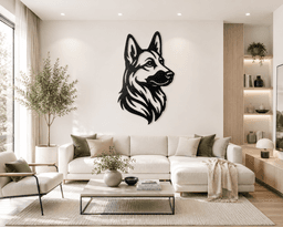 German Shepherd Head 2D Wall Art.stl 3d model