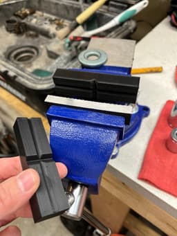 3" Bench Vise Magnetic Soft Jaws Multi-Grooved 3d model