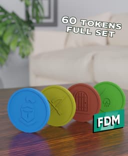 RPG - Tokens Set 3d model