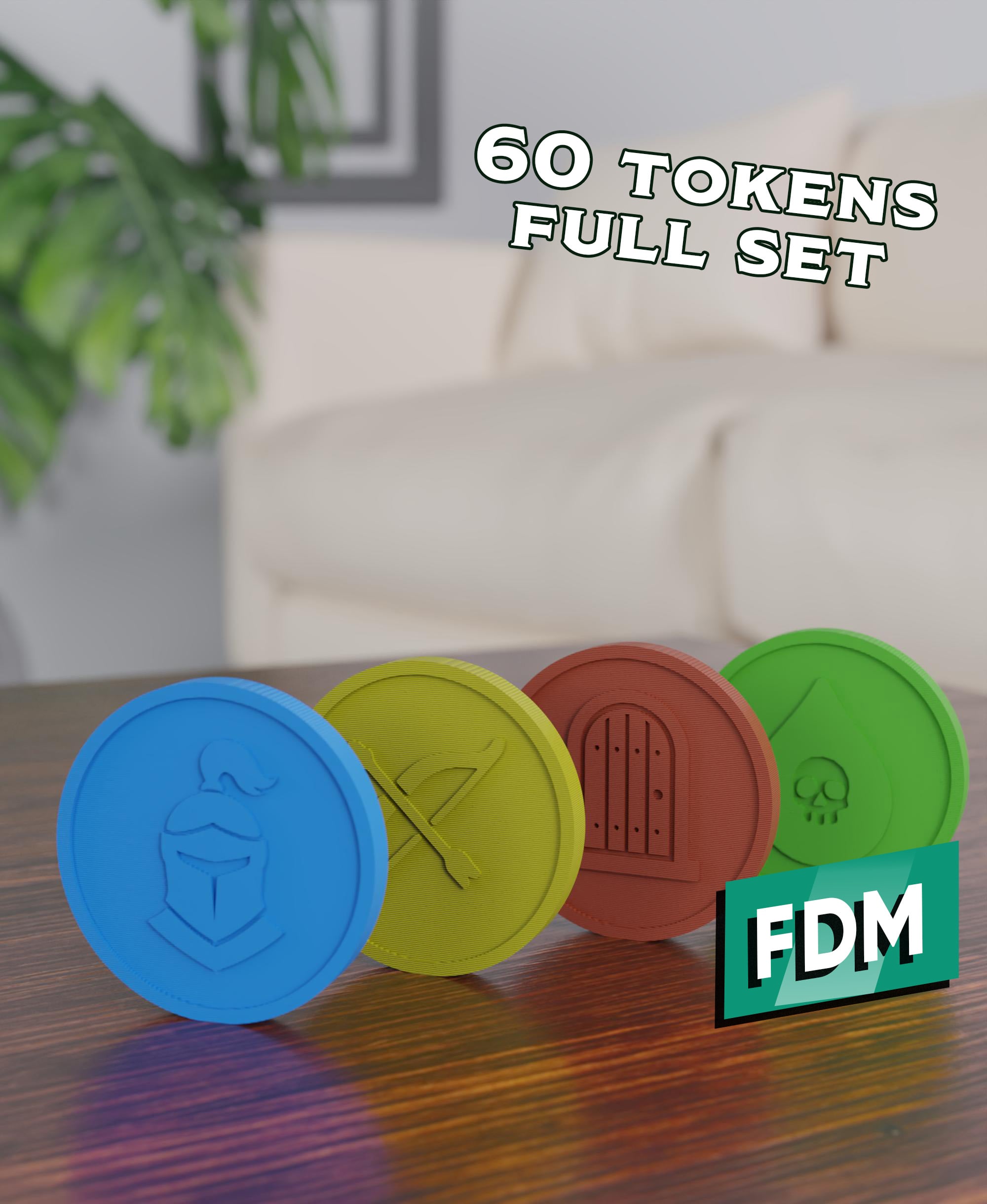 RPG - Tokens Set 3d model