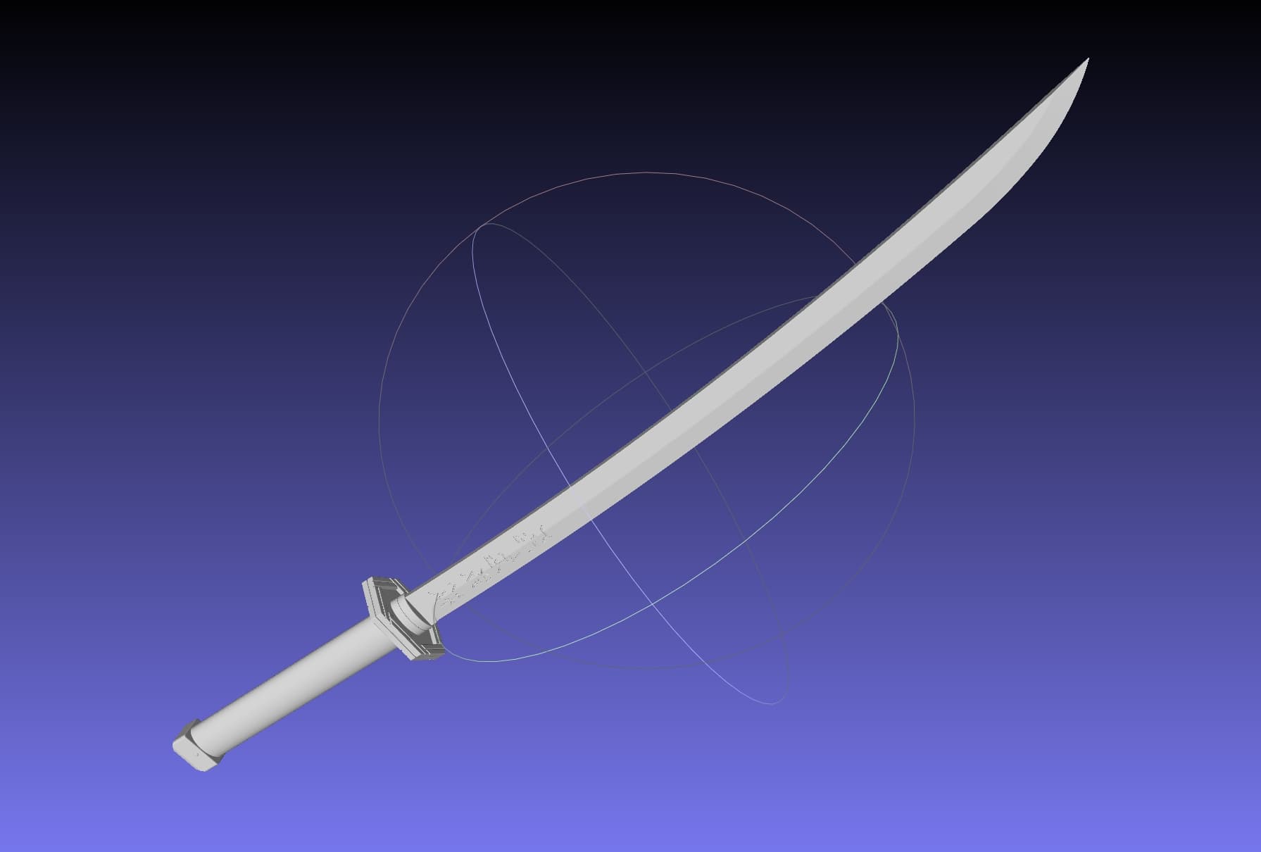 Demon Slayer Giyu Katana 3d model