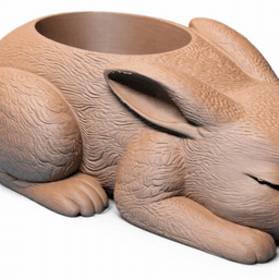 BUNNY PLANTER / MODERN PLANTER / UNIQUE EASTER DECOR PLANTER / BUNNY DECOR 3d model