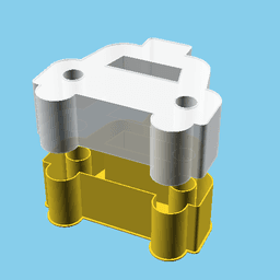 Taxi Front View, nestable box (v1) 3d model