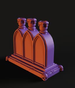 Ghost Candelabra STL | Halloween Decor 3D Print | Candle 3d model