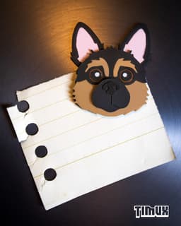 GERMAN SHEPHERD KEYCHAIN SET 3d model