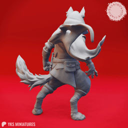 Dingo-folk Hunter - Tabletop Miniatures (Pre-Supported) 3d model