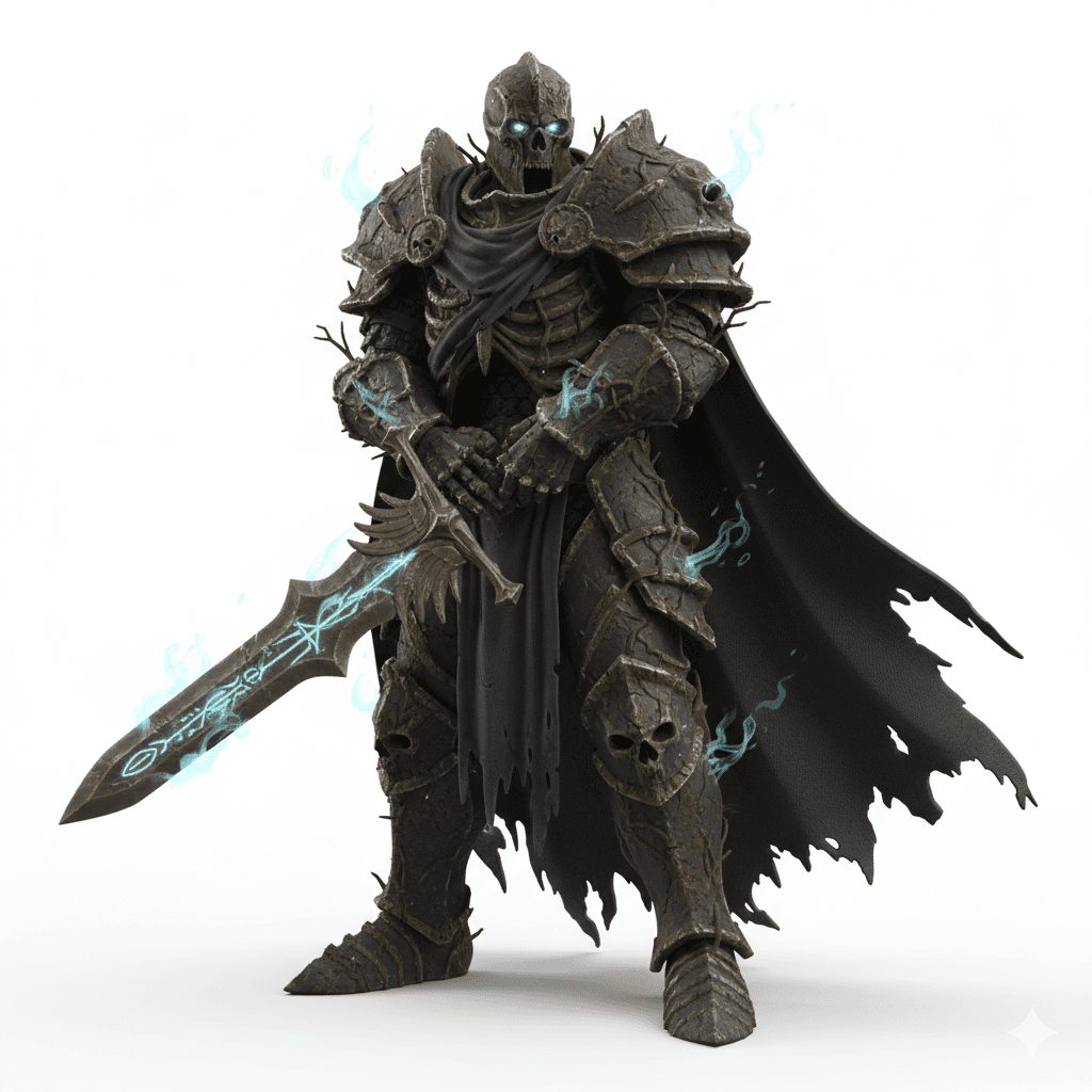 Graveyard Sentinel Undead Knight Warrior 3d model