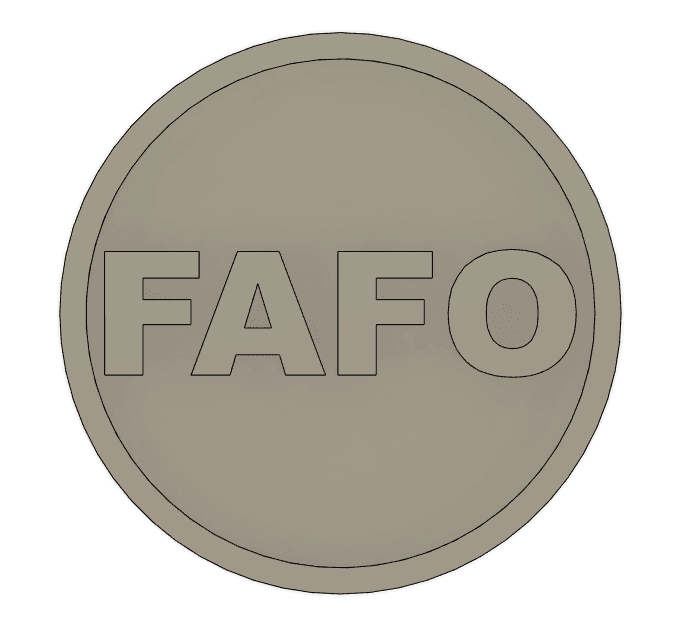 FAFO Coin 3d model