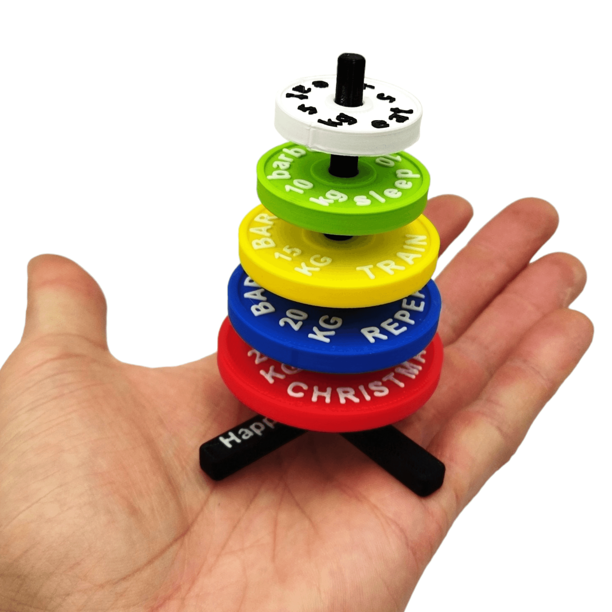 GYM CHRISTMAS TREE - WEIGHT RACK with PLATES 3d model