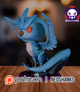 Articuno Funko style 3d model